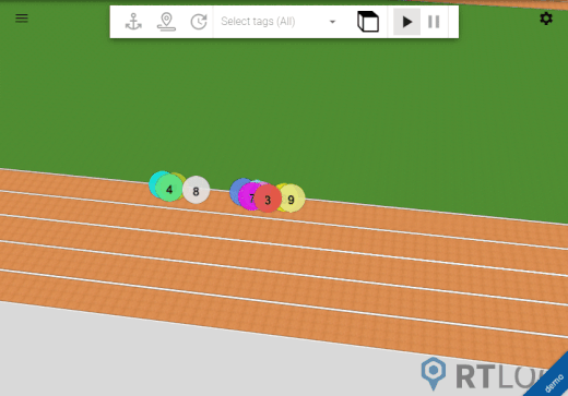 Runner positions on a track