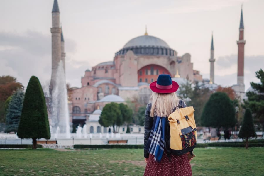 Image blonde girl hagia sophia large