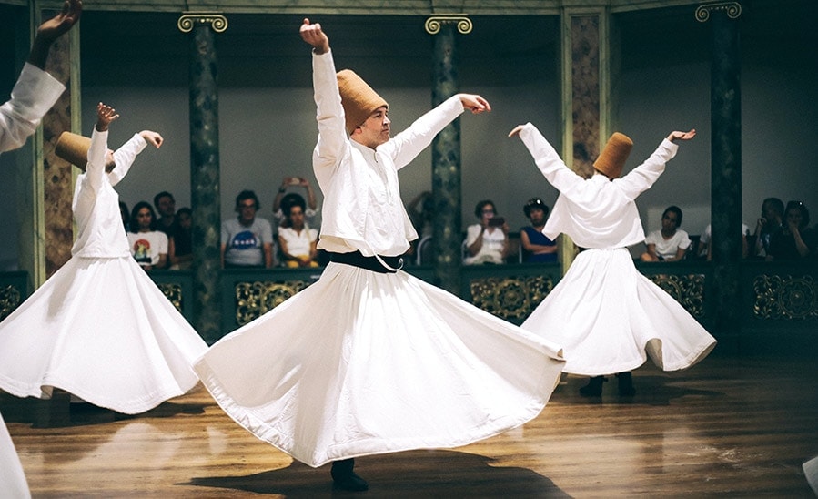 whirling dervishes in mevlevihane