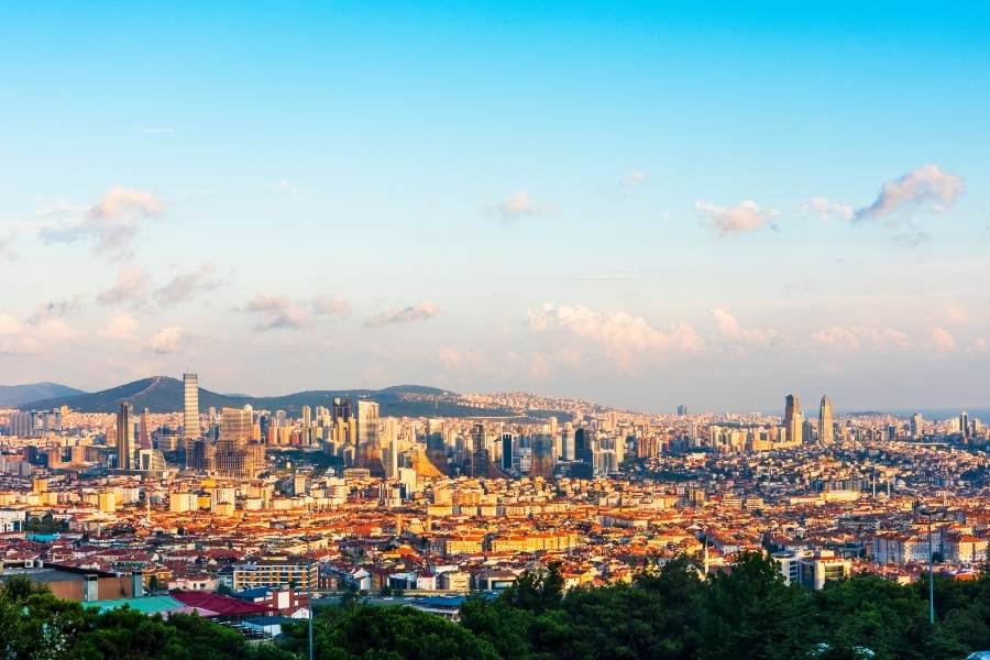 panoramic view of atasehir istanbul