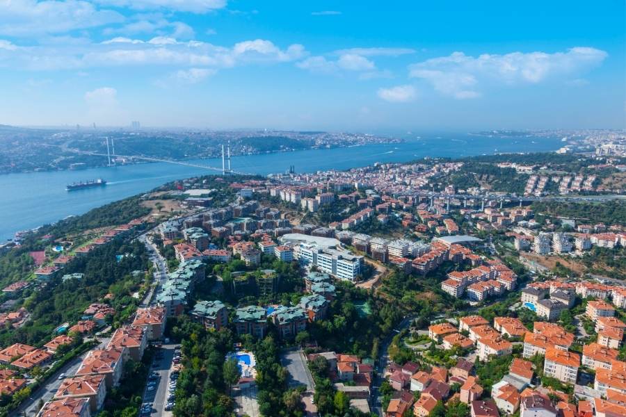 aerial view of etiler istanbul