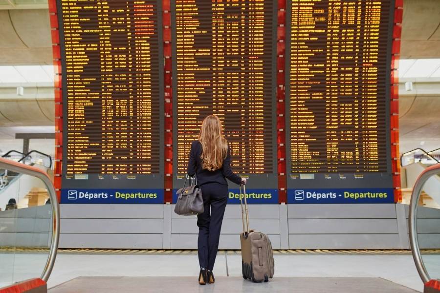 woman in istanbul airport terminal