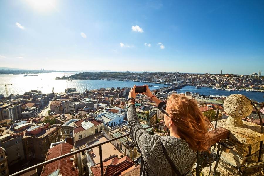 Image girl taking selfie istanbul large