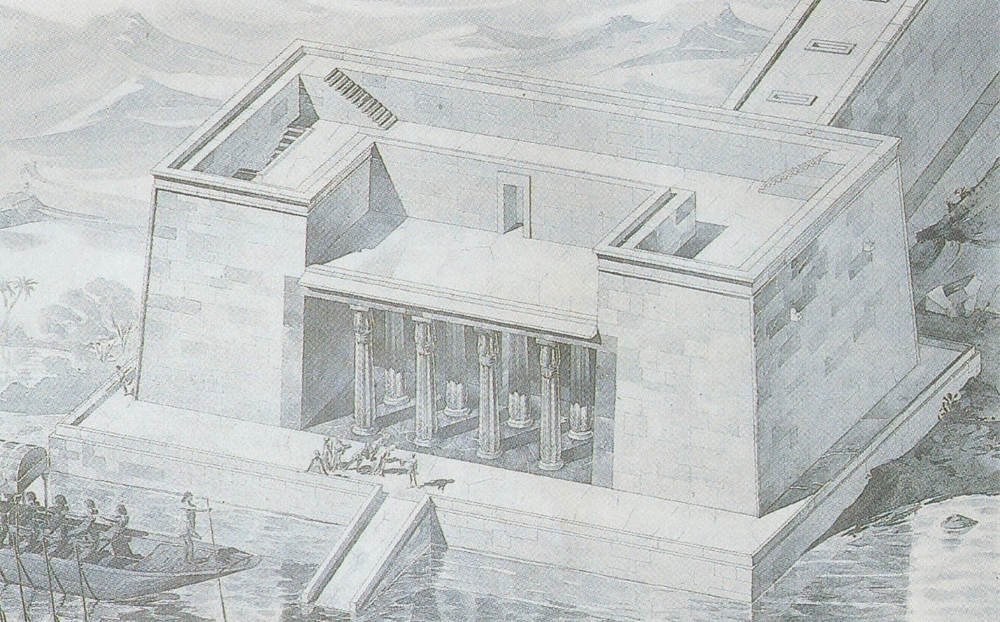 Нижний храм Сахура. Реконструкция