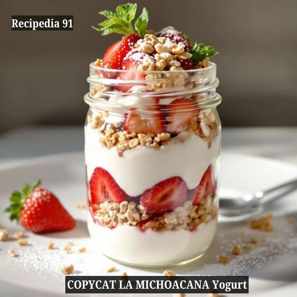 Copycat La Michoacana Yogurt - A closeup image of the finished dish