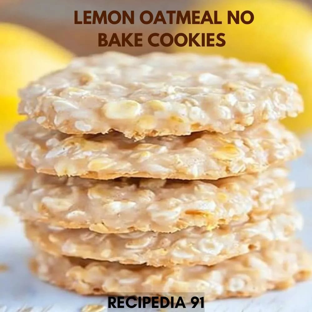 Lemon Oatmeal No-Bake Cookies