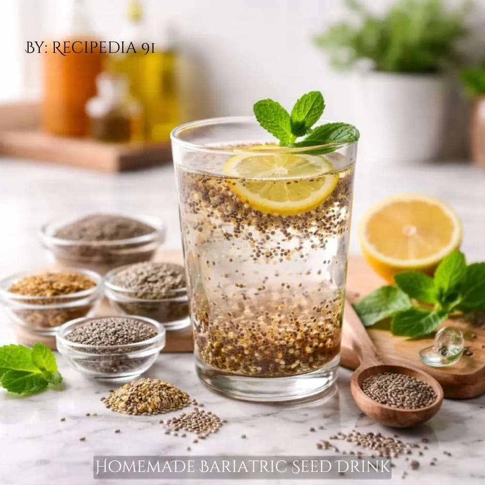 Bariatric Seed Drink Water - A perfectly made drink on my kitchen table!