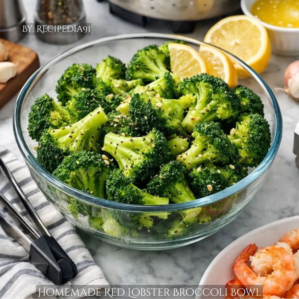 Homemade Red Lobster Broccoli- A perfectly made dish on my kitchen table