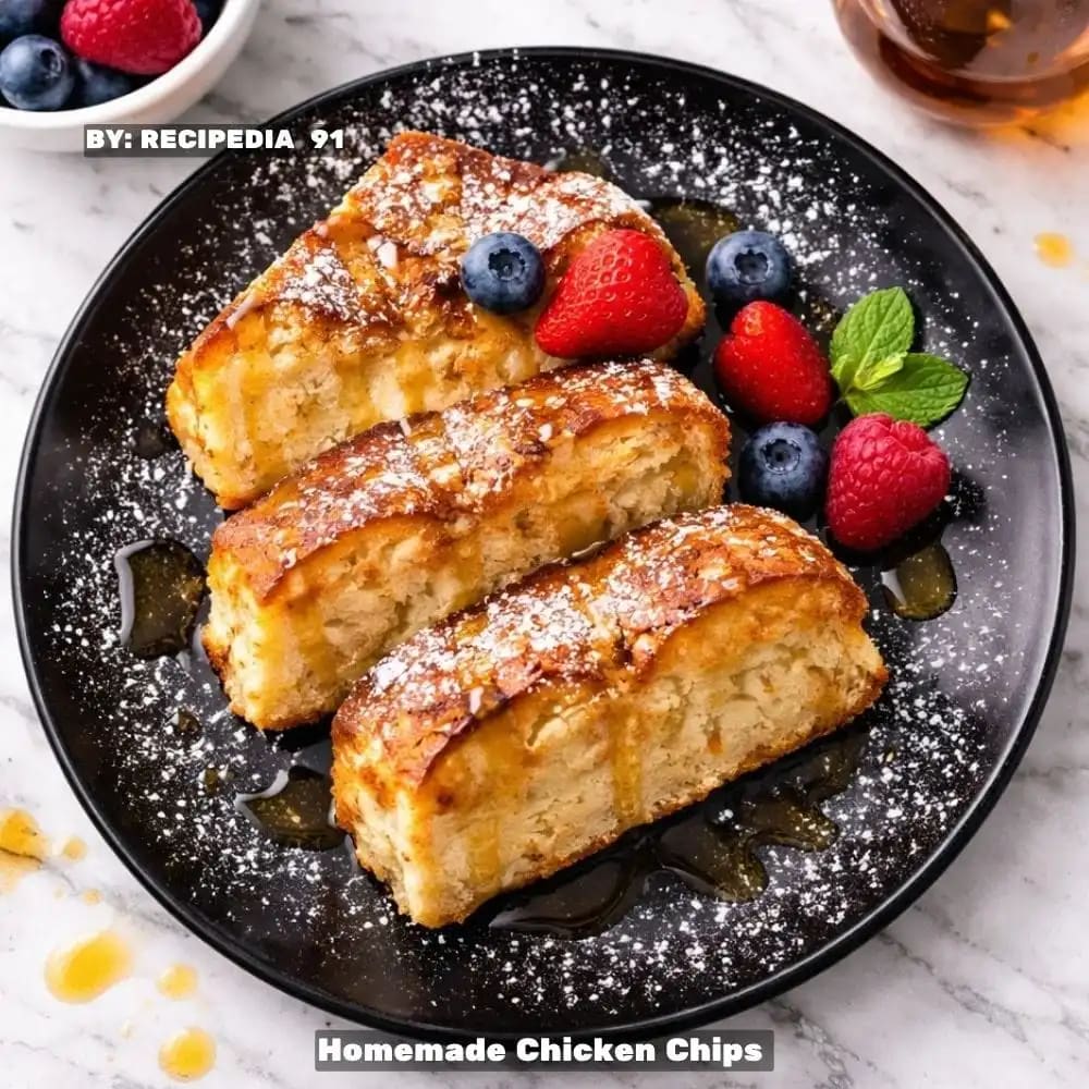 Homemade Barefoot Contessa Baked French Toast Casserole - Perfectly made toast on the black plate on my kitchen table,