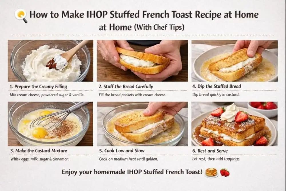 Step-by-step Instruction to make IHOP Stuffed French Toast