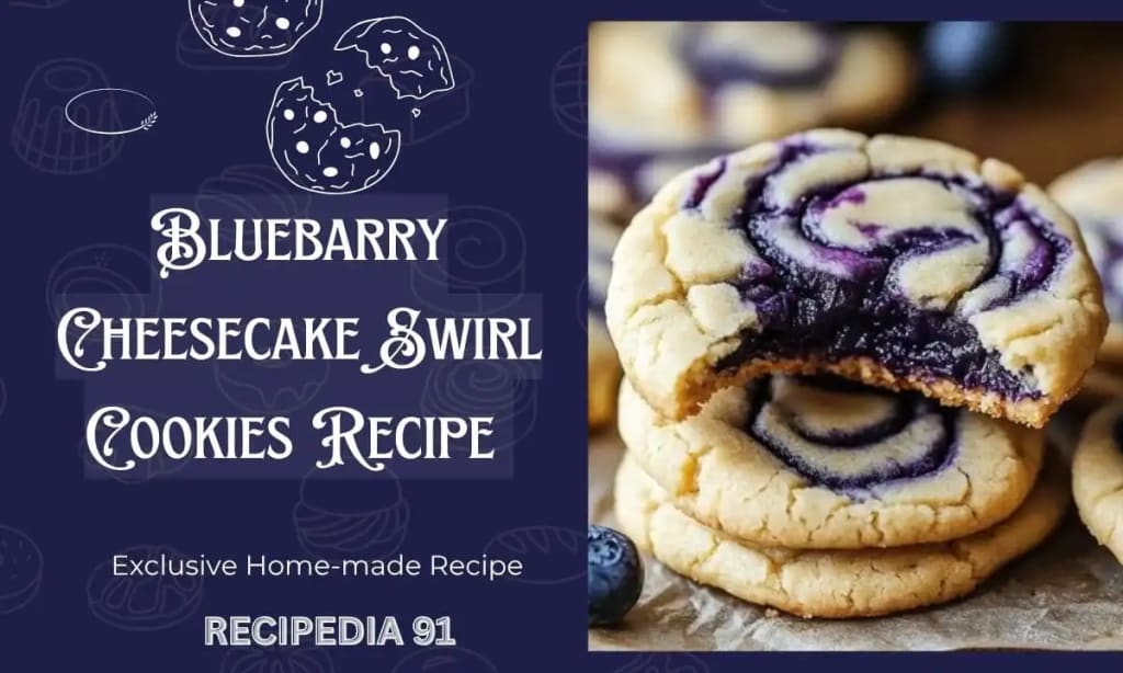 Blueberry Cheesecake Swirl Cookies