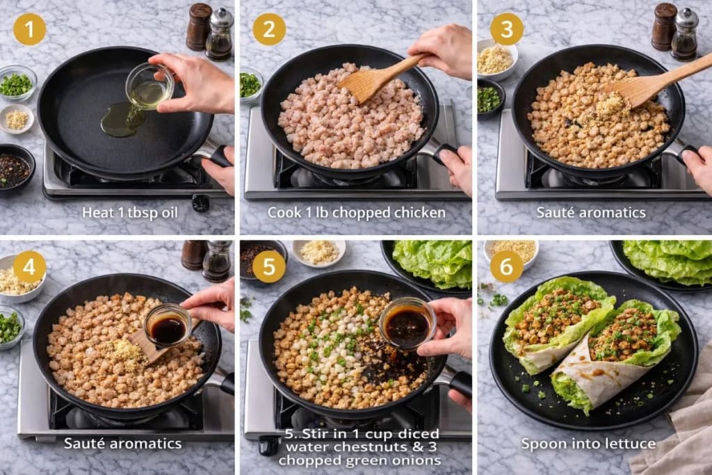 Instruction for Yard House Chicken Lettuce Wraps Recipe