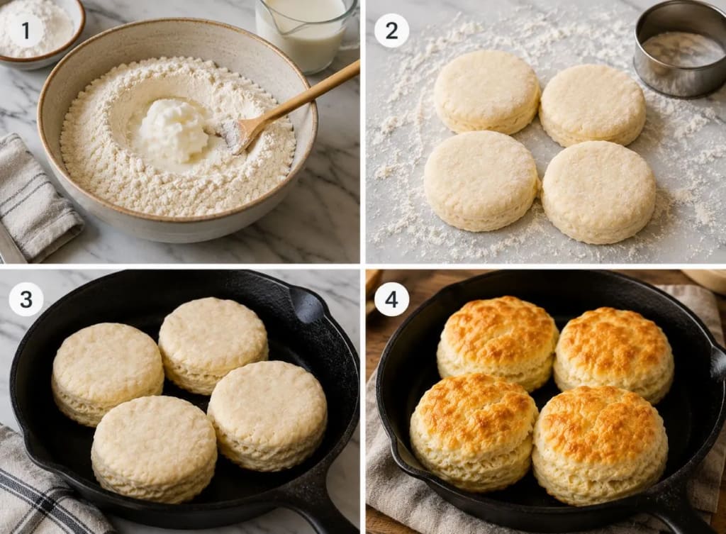Instructions for Brenda Gantt Biscuit Recipe
