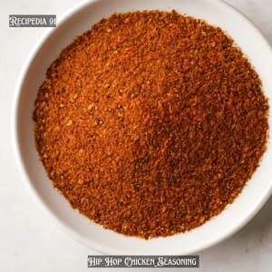Hip Hop Chicken Seasoning, A zoomed image on the plate.