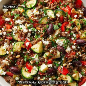 Mediterranean Ground Beef Stir Fry
