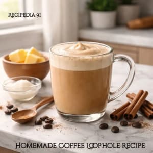 Homemade Coffee Loophole Recipe - A perfectly made coffee on my kitchen table.