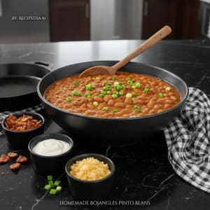 Homemade Bojangles Pinto Beans - A perfectly made beans on my kitchen table.