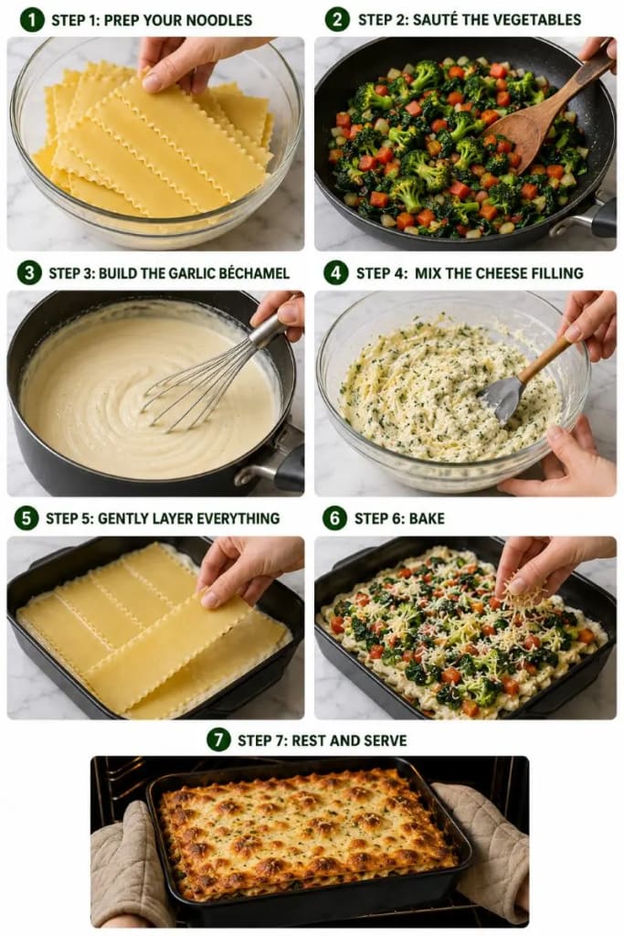 Visual Instructions For Stouffer's Vegetable Lasagna