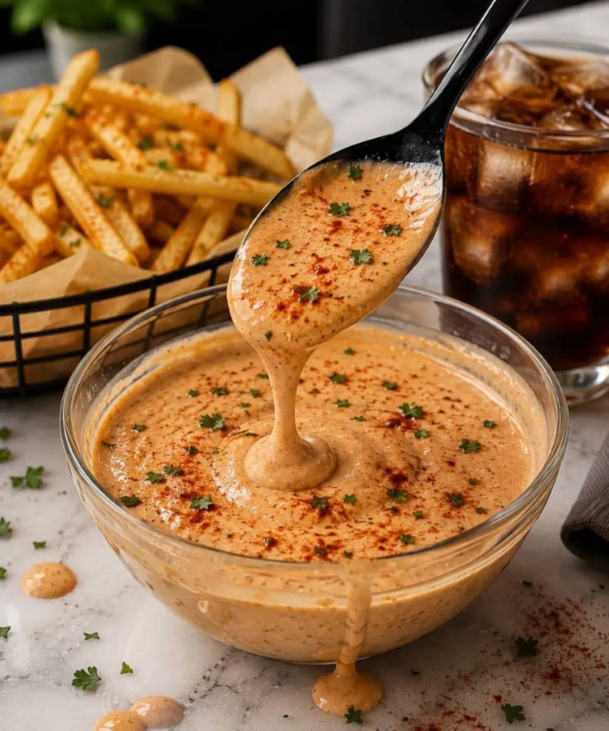 Homemade Huey Magoo Sauce - Perfectly made sauce on my kitchen table,