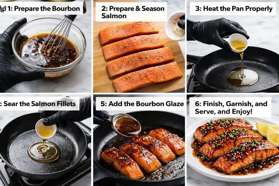 Visual Instruction For Publix Bourbon Salmon Recipe