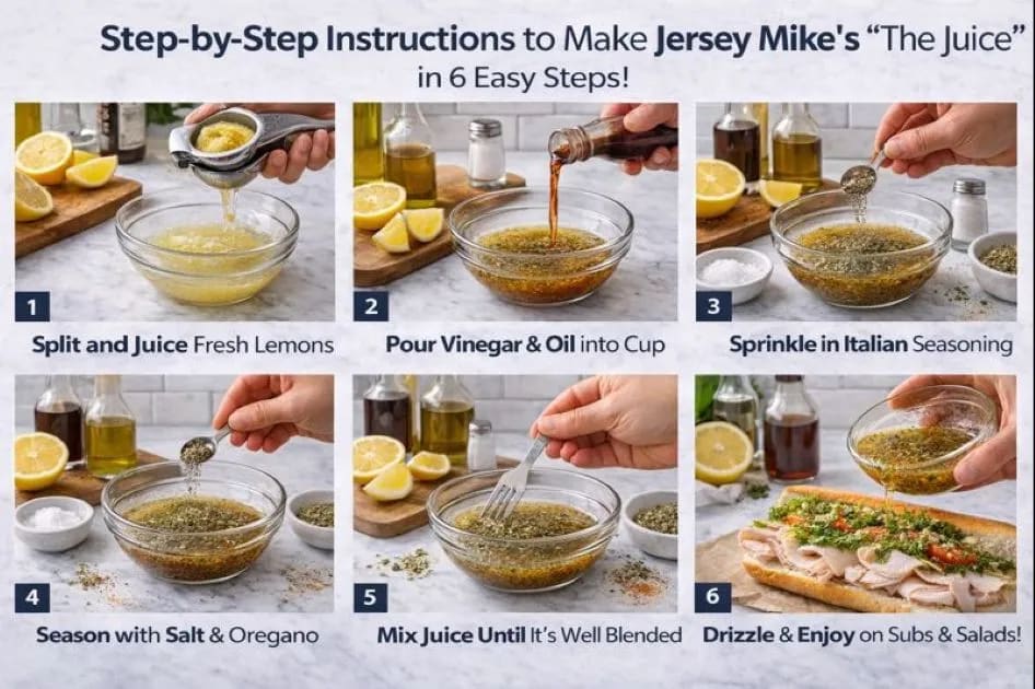 Visual Instructions to Make Jersey Mike’s The Juice