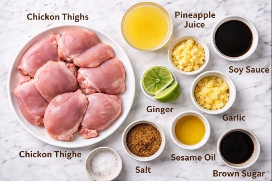 Ingredients Required for Molokai Chicken Recipe