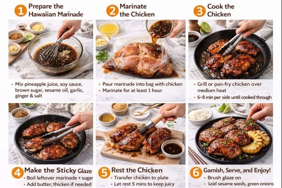 Visual Instructions For Molokai Chicken Recipe