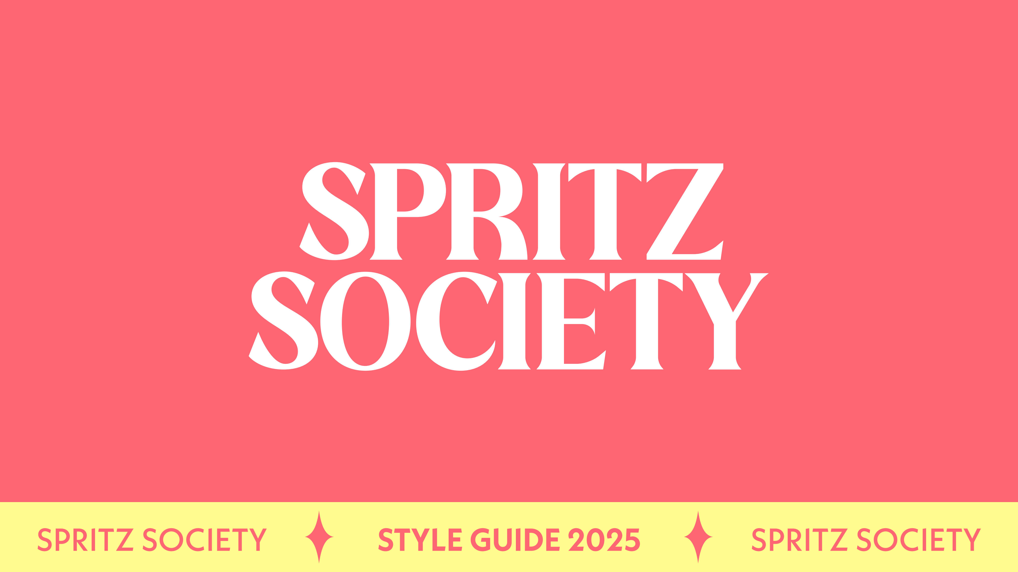 Spritz Society 2025 Style Guide page 1