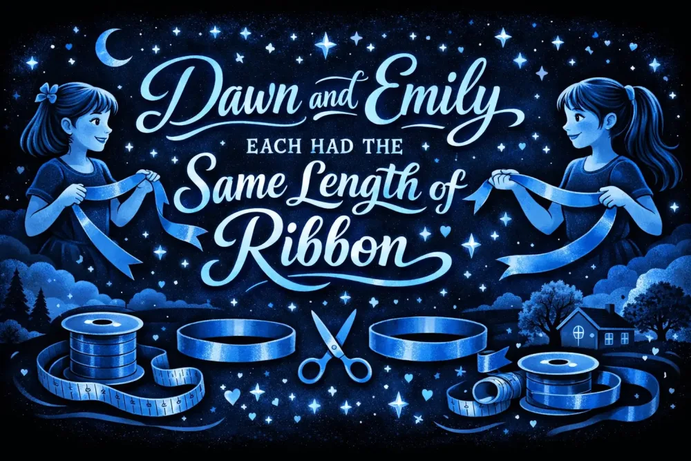 Dawn and Emily Each Had the Same Length of Ribbon
