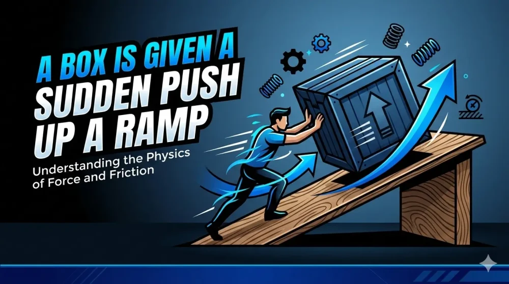 A Box Is Given A Sudden Push Up A Ramp