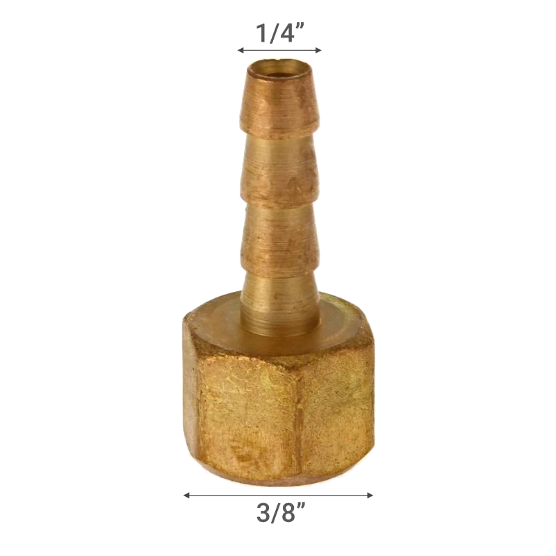 ACOPLE BRONCE 3/8 ESPIGA X 1/4 RI