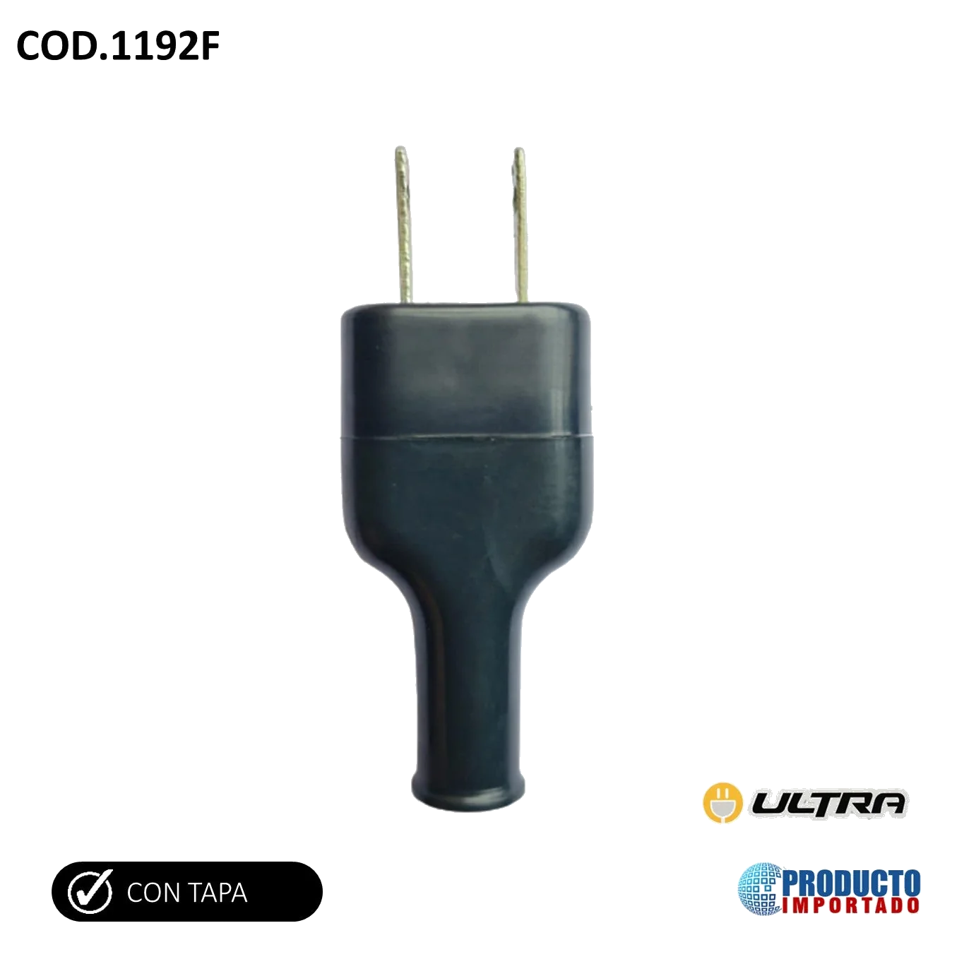 ENCHUFE SIMPLE NEGRO 16A PESADO