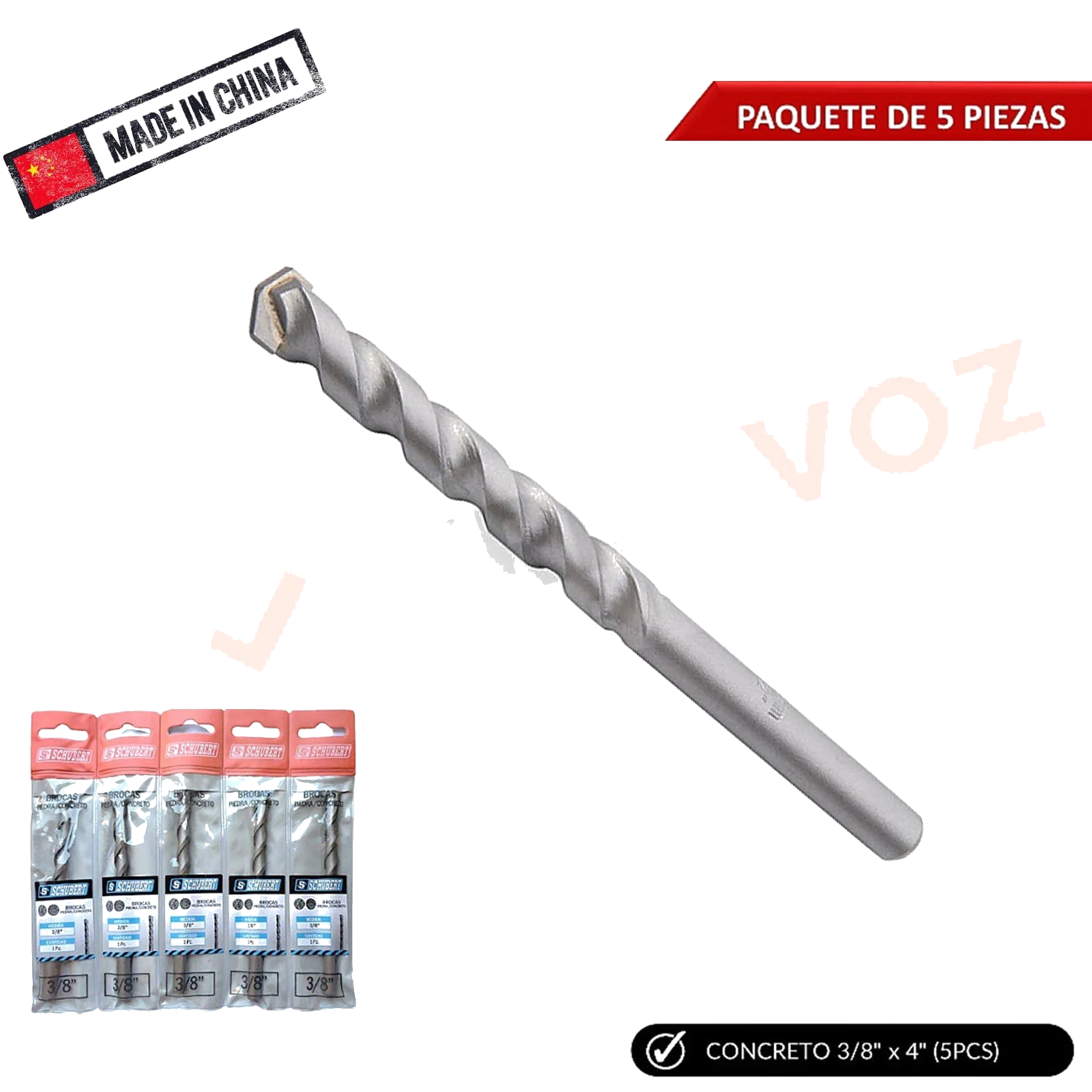 BROCA CONCRETO LISO 3/8" X 4"