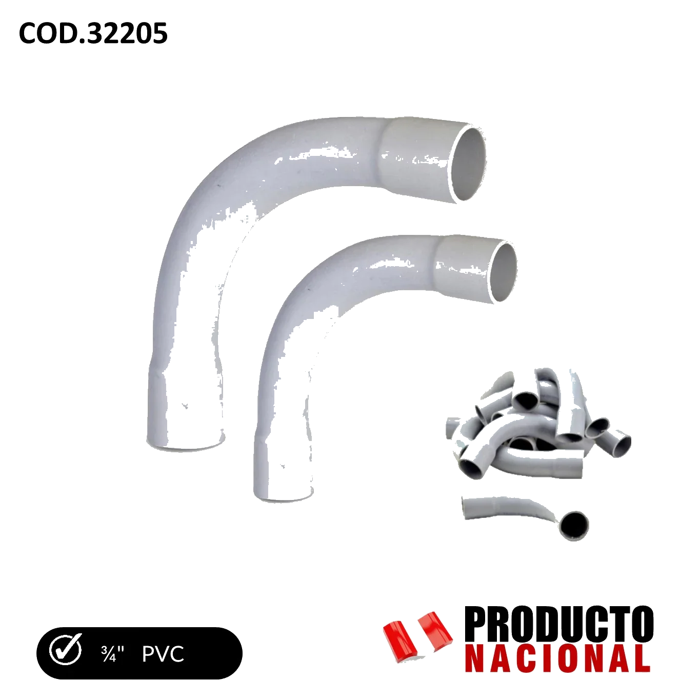 CURVA DE LUZ 3/4" INYECTO PLAST