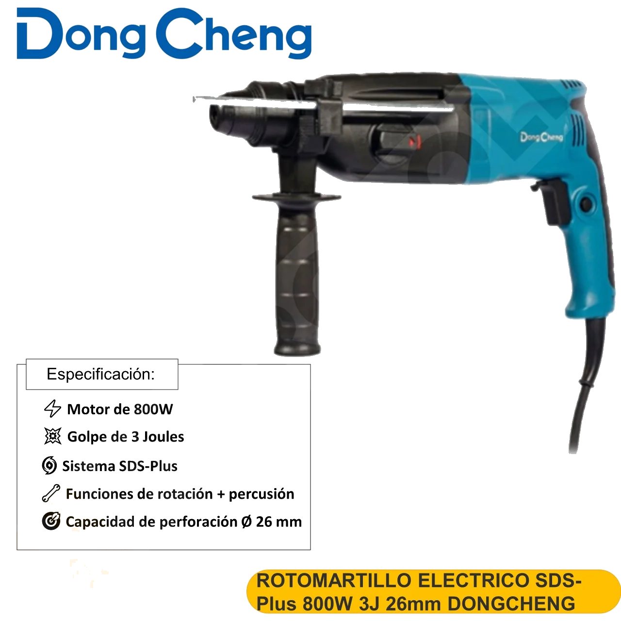 ROTOMARTILLO ELECTRICO SDS-Plus 800W 3J 26mm DONGCHENG