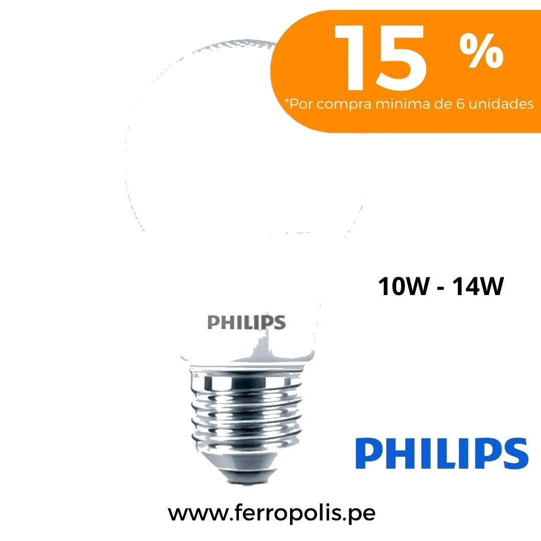 FOCO LED PERA 14W LUZ DIA "PHILIPS"