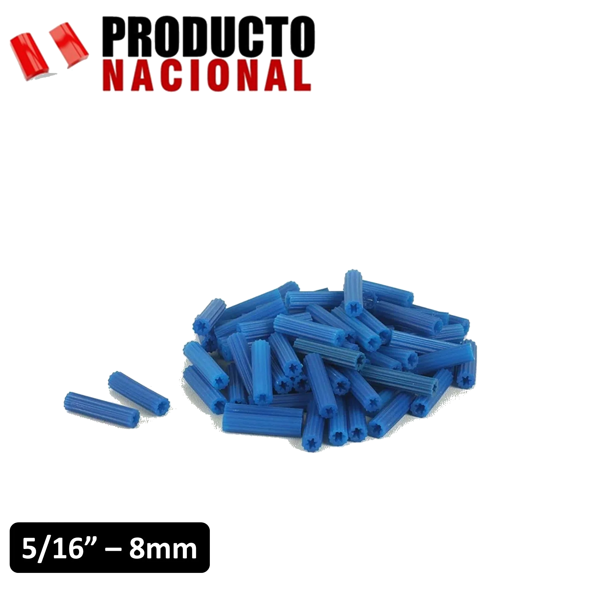 TARUGO PLASTICO AZUL 5/16 (GR ≈ 10PCS APROX)