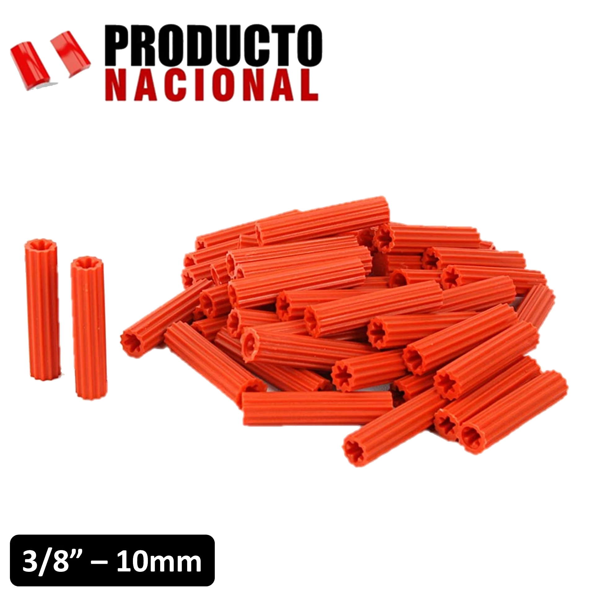 TARUGO PLASTICO NARANJA 3/8" (GR ≈ 10PCS APROX)