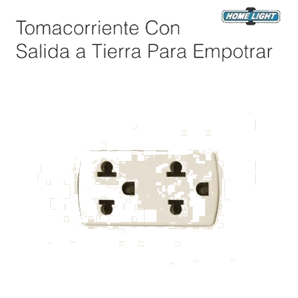 TOMACORRIENTE DOBLE P/ EMPOTRAR TIERRA MARFIL
