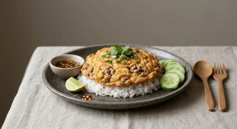 ข้าวไข่เจียวหมูสับ