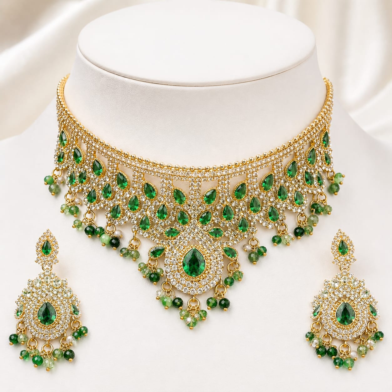 Noor-e-Rang Bridal Choker Set 💚👑✨ 2