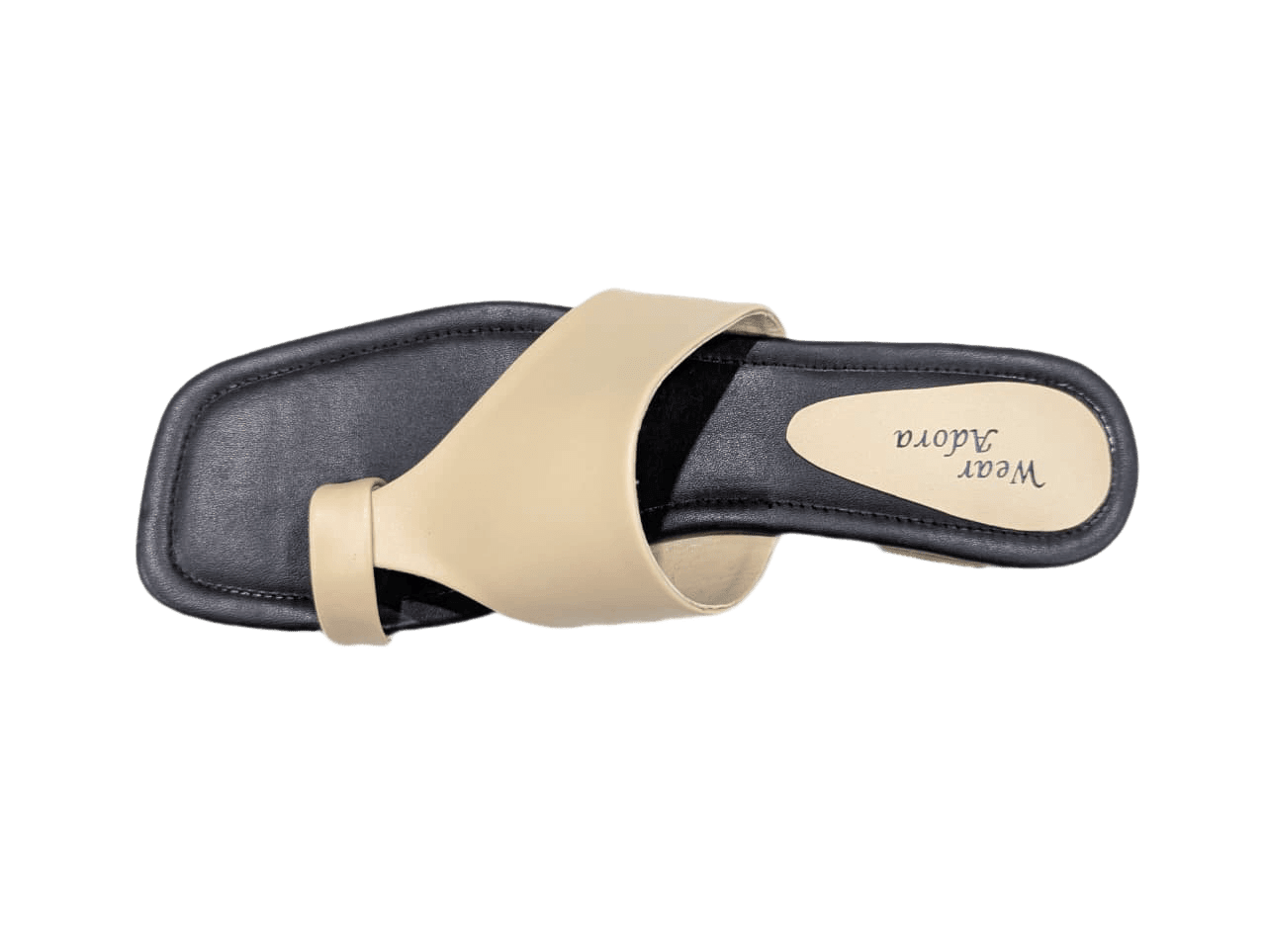 Classic Beige Toe-Ring Slides — handcrafted Slides by Wear Adora 3