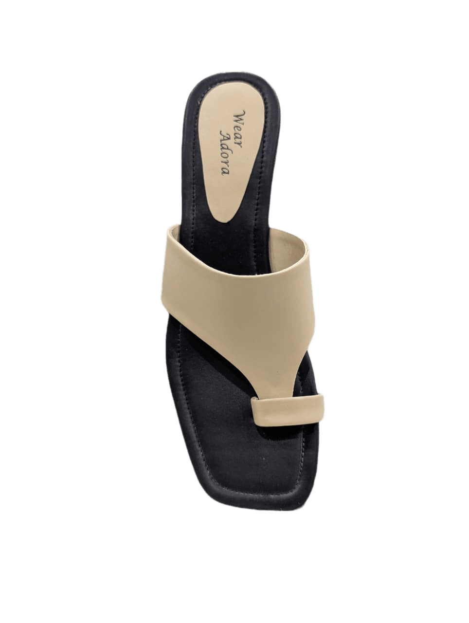 Classic Beige Toe-Ring Slides — handcrafted Slides by Wear Adora 5