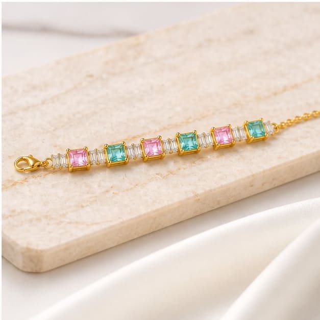 Pink & Teal Bracelet