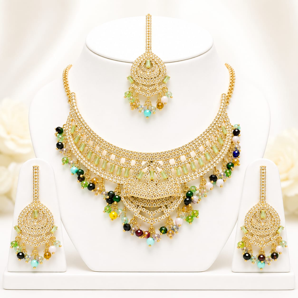 ✨ Noor Mahal Luxe Bridal Necklace Set
