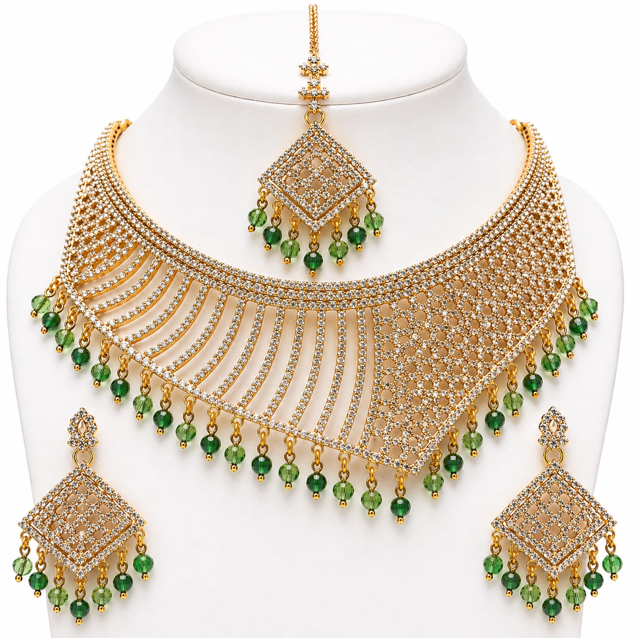 Emerald Royale Bridal Choker Set 💚✨