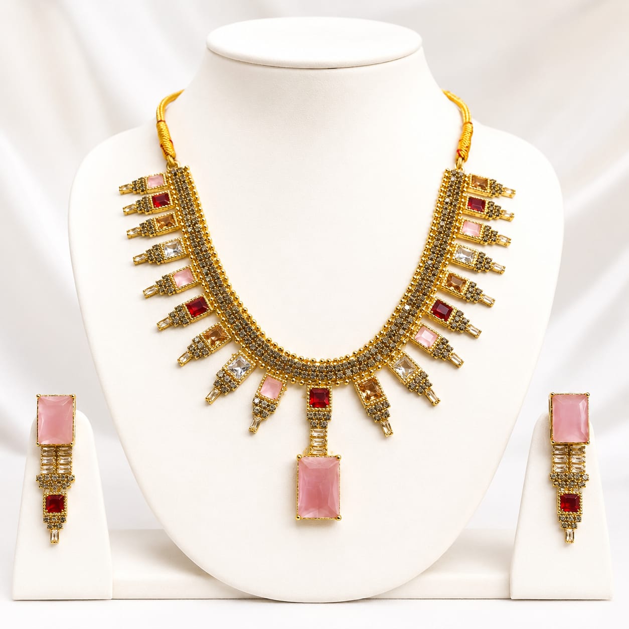 Blush Royale Multistone Necklace Set