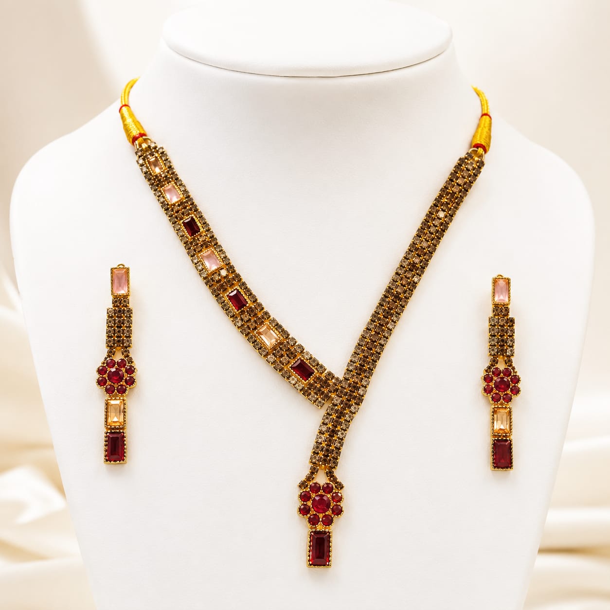 Ruby Dusk Royale Necklace Set