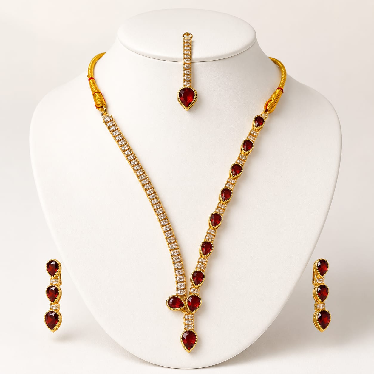 Ruby Elegance Bridal Set