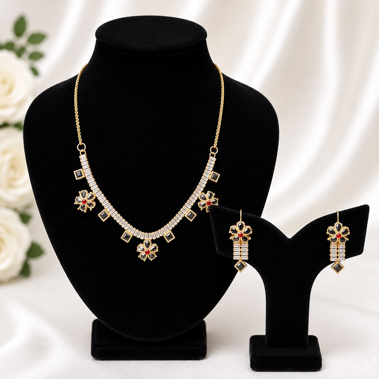 Celestial Blossom Necklace Set — handcrafted Necklace by Wear Adora Pakistan